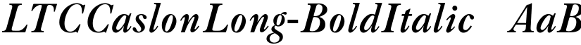LTCCaslonLong-BoldItalic ☞ font