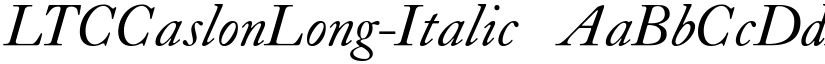 LTCCaslonLong-Italic ☞ font