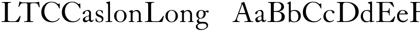 LTCCaslonLong ☞ font