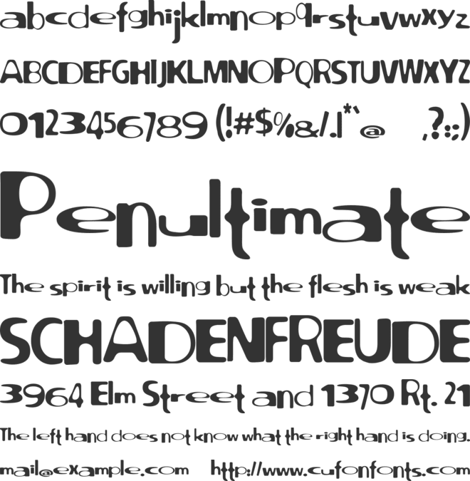 North Point font preview