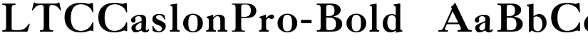 LTCCaslonPro-Bold ☞ font