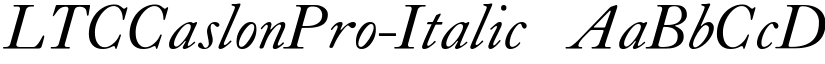 LTCCaslonPro-Italic ☞ font