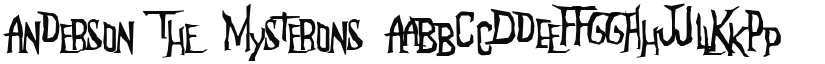Anderson The Mysteron font download
