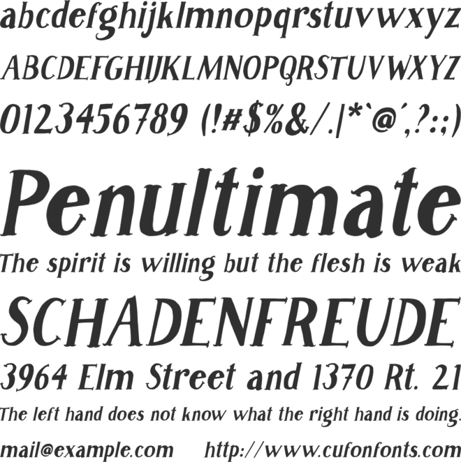 Caitiff font preview