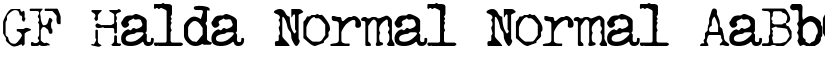 GF Halda Normal Normal font