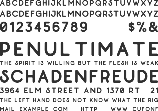 Belvedere font preview