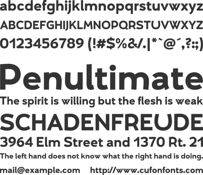 Umba Sans font preview