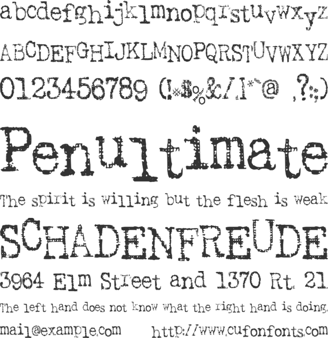 SA Inkspot font preview