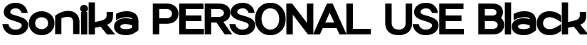 Sonika PERSONAL USE Black font