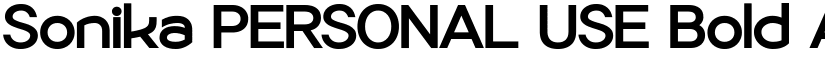 Sonika PERSONAL USE Bold font