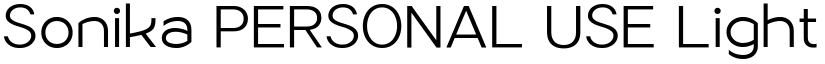 Sonika PERSONAL USE Light font
