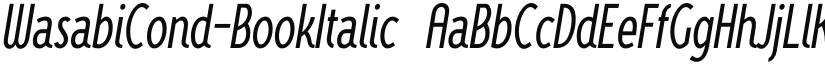 WasabiCond-BookItalic ☞ font