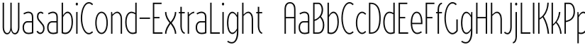 WasabiCond-ExtraLight ☞ font