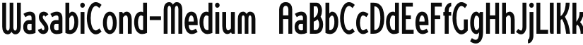 WasabiCond-Medium ☞ font