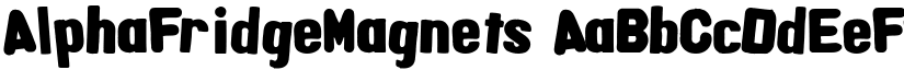 AlphaFridgeMagnets font