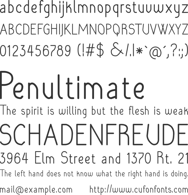 Rara Dolor font preview