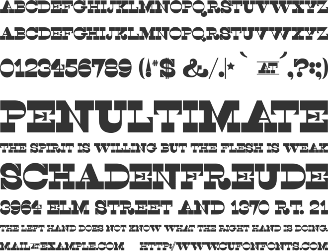 SlabSheriff font preview