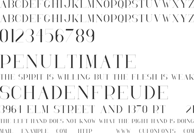 RoseGold font preview