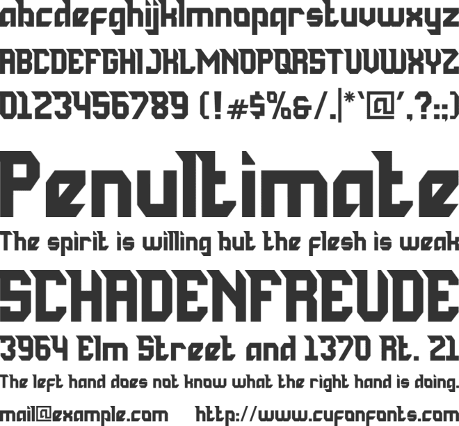 Big Space font preview