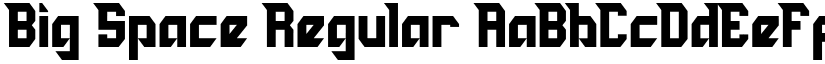 Big Space Regular font