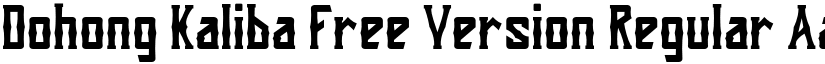Dohong Kaliba Free Version Regular font