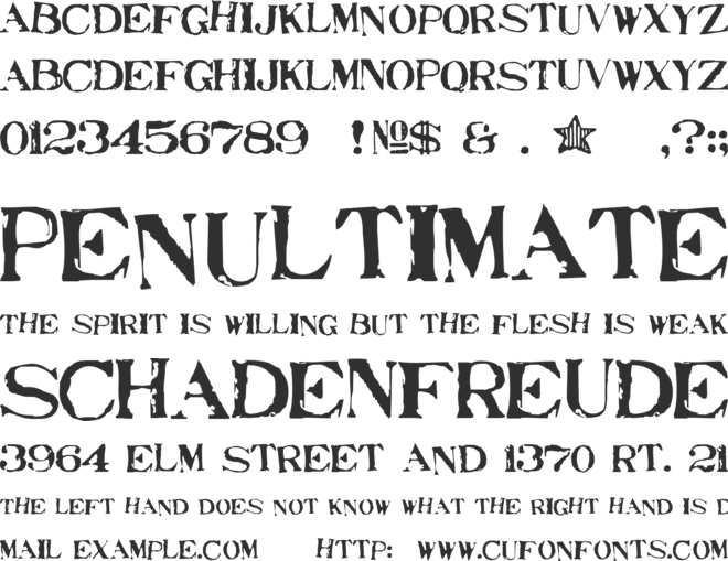 Stampede font preview