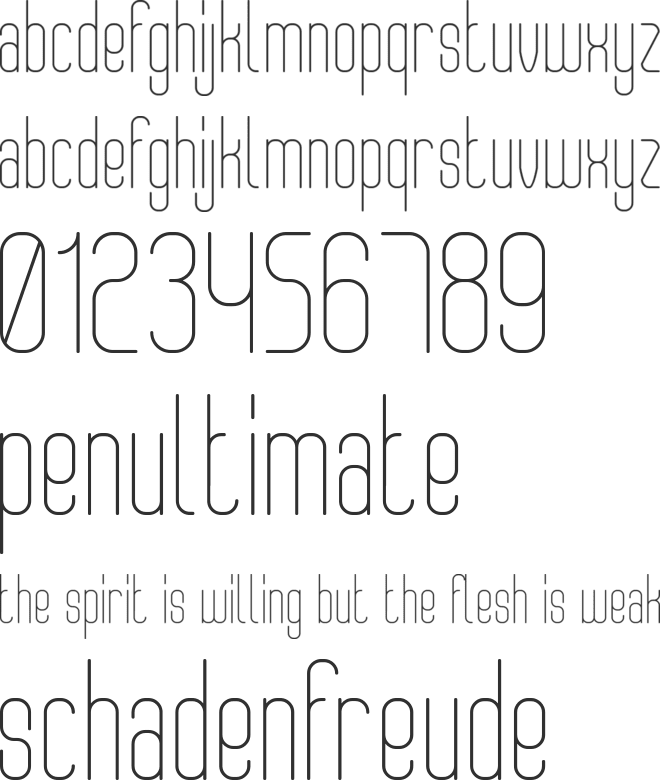 AmperSleek font preview