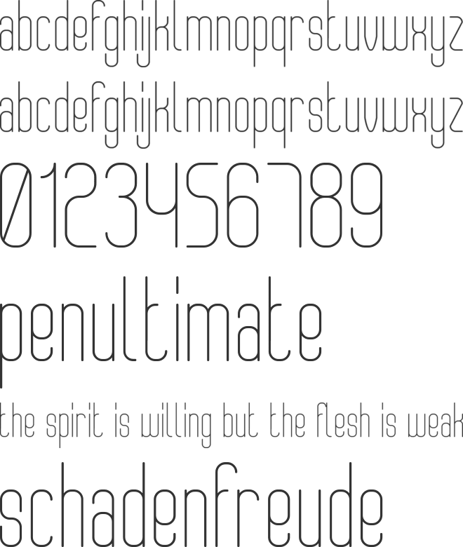AmperSleek font preview