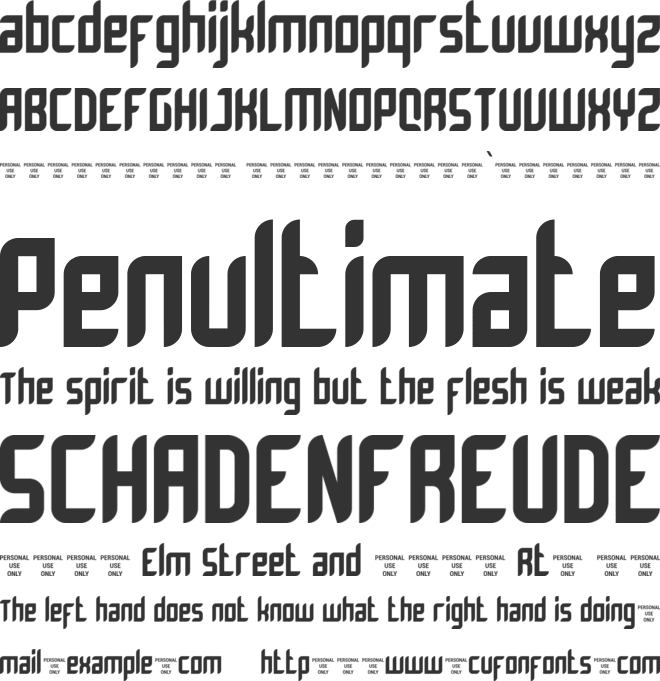 Bromount font preview