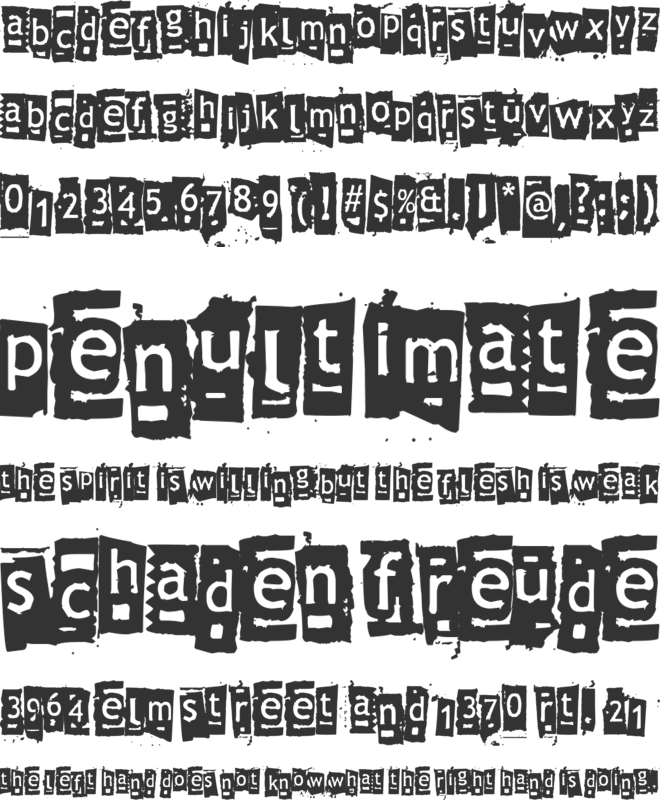 Znort3000 font preview