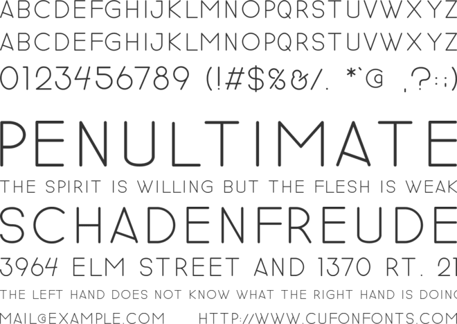 revilo san font preview