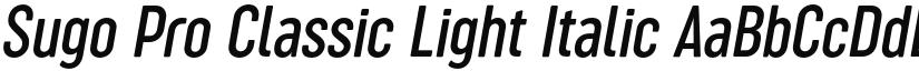 Sugo Pro Classic Light Italic font