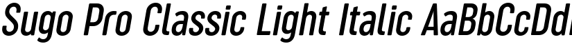 Sugo Pro Classic Light Italic font