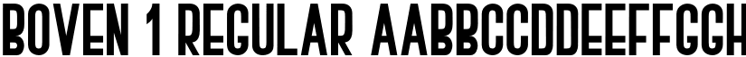 BOVEN 1 Regular font