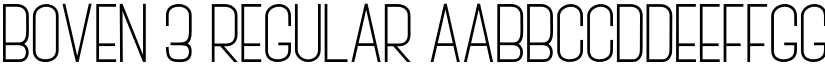 BOVEN 3 Regular font