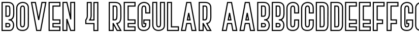 BOVEN 4 Regular font