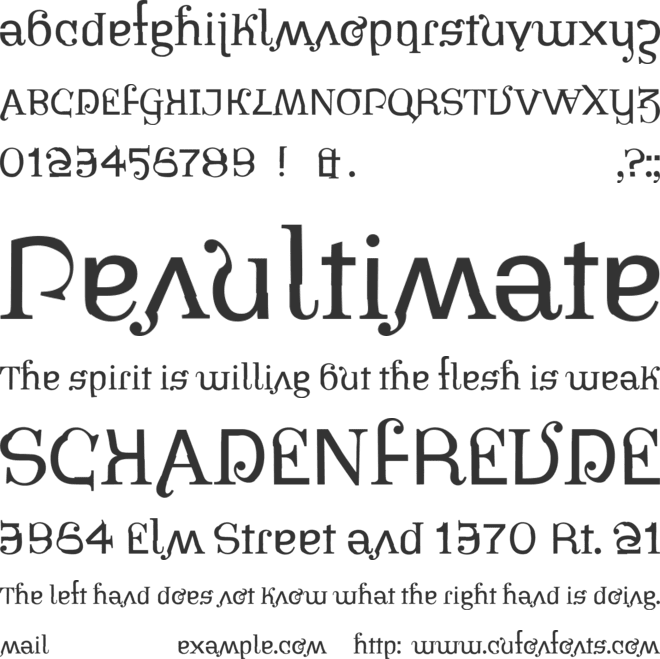Pirates font preview