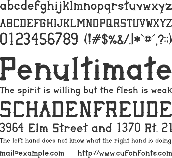 Thorny Bits font preview