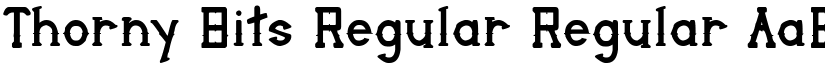 Thorny Bits Regular Regular font