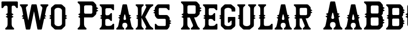 Two Peaks Regular font