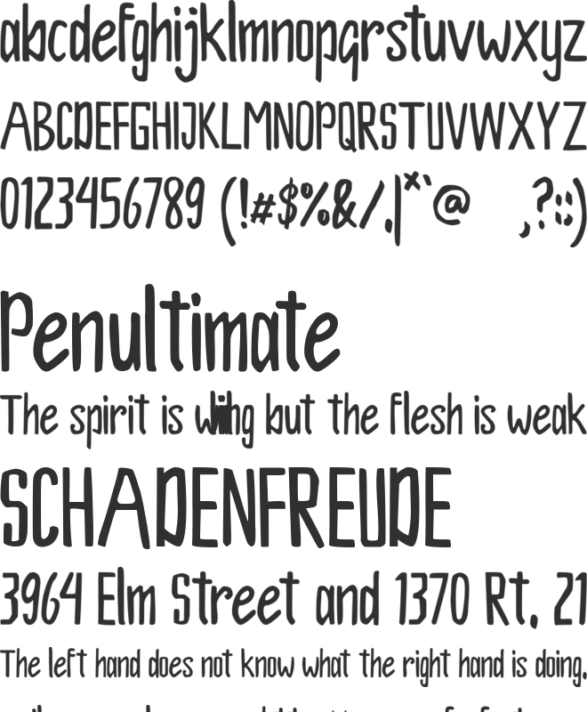 Spidole font preview