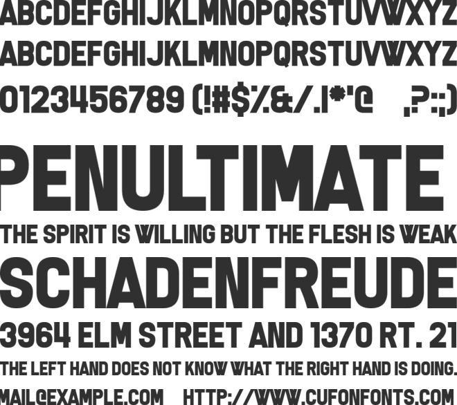 The 27 Club font preview
