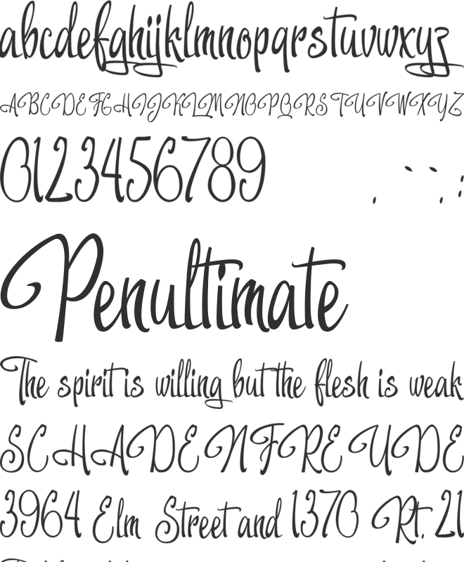 Night of the Dragons font preview
