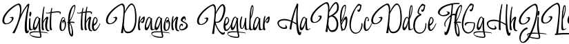 Night of the Dragons Regular font
