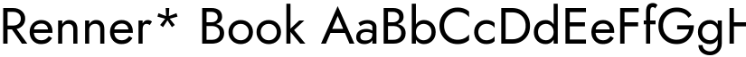 Renner* Book font