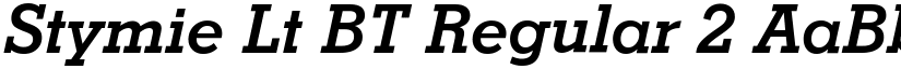 Stymie Lt BT Regular 2 font