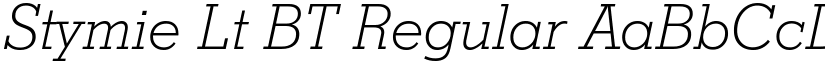 Stymie Lt BT Regular font