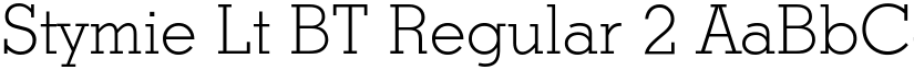 Stymie Lt BT Regular 2 font