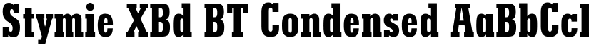 Stymie XBd BT Condensed font