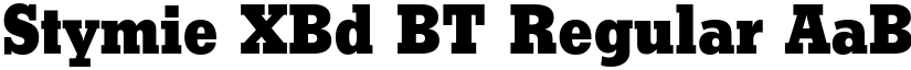 Stymie XBd BT Regular font